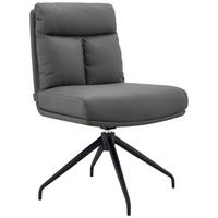 STUHL  Sitzfläche 360° drehbar, automatische Rückholfunktion Mikrofaser  Grau, Schwarz  - Schwarz/Grau, Design, Textil/Metall (51,5/92,5/66cm) - Novel