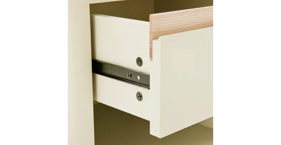 NACHTKÄSTCHEN 45/55/40 cm  in massiv Eiche Grauweiß  - Eichefarben/Grauweiß, Design, Holz/Holzwerkstoff (45/55/40cm) - Carryhome