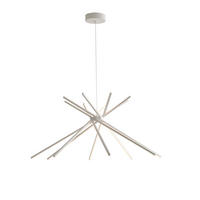 LED-HÄNGELEUCHTE Shanghai 113/160 cm   - Weiß, Design, Metall (113/160cm)