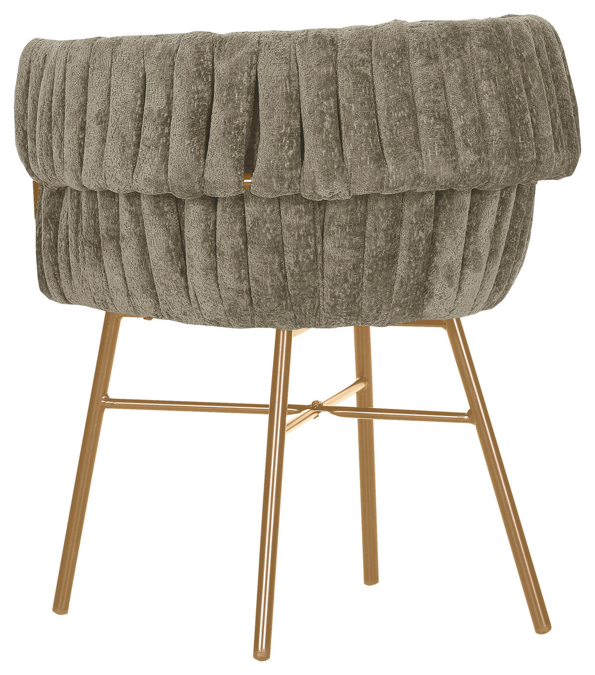 ŽIDLE S PODRUČKAMI, žinylka, šedohnědá - barvy zlata/šedohnědá, Design, kov/textil (65/76/60cm) - Ambia Home