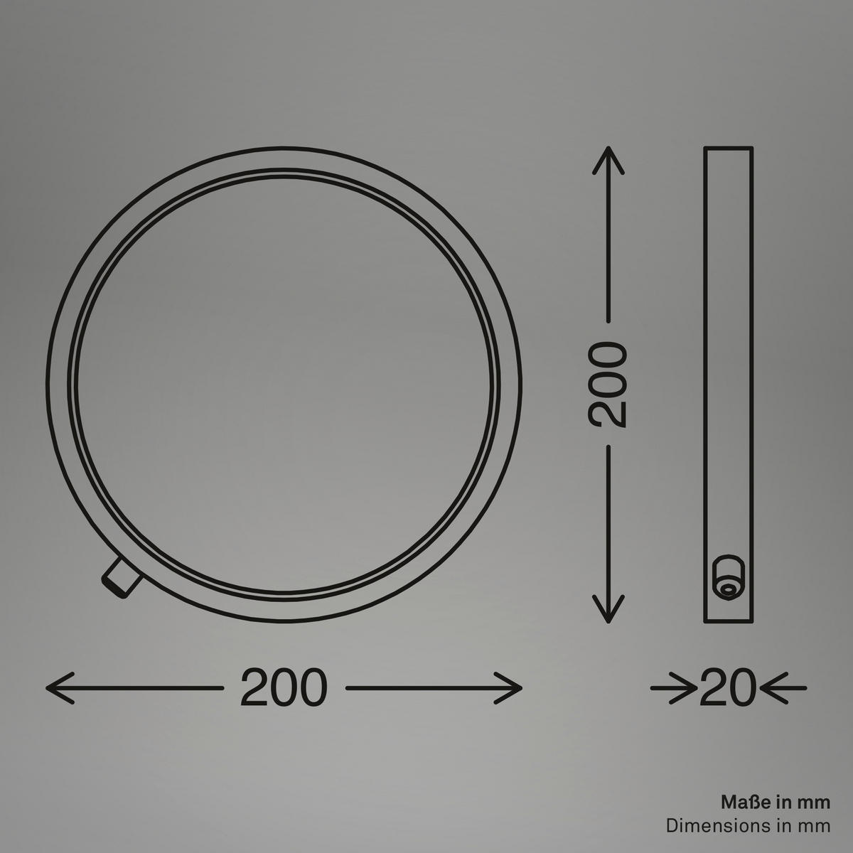 LED ASZTALI LÁMPA - fekete, Basics, műanyag/fém (20/20/2cm)