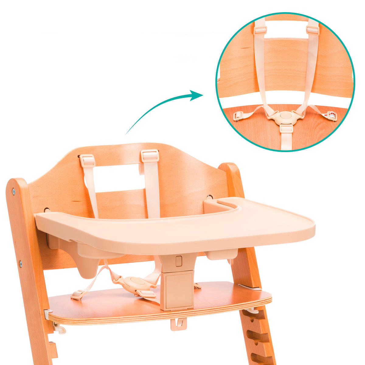 HOCHSTUHL Pia  - Naturfarben, Basics, Holz (45/81/51cm) - Fillikid