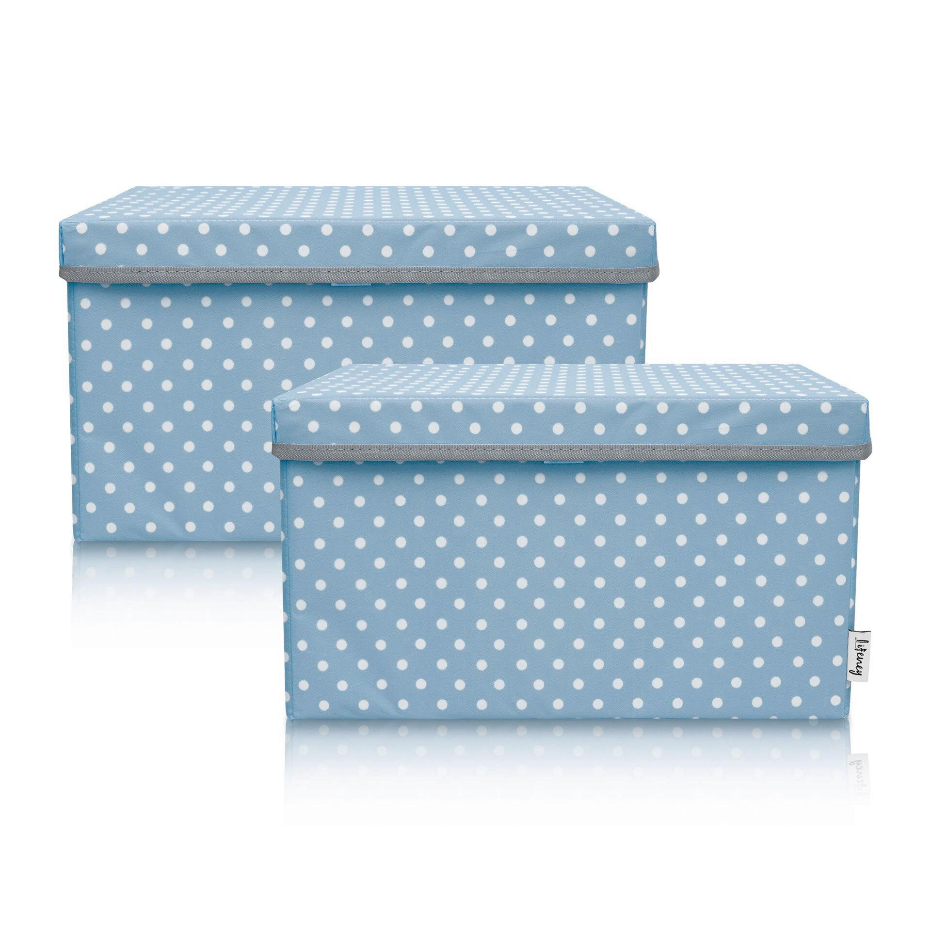 AUFBEWAHRUNGSBOXEN-SET  - Blau, Basics, Kunststoff (37/25/21cm) - Lifeney