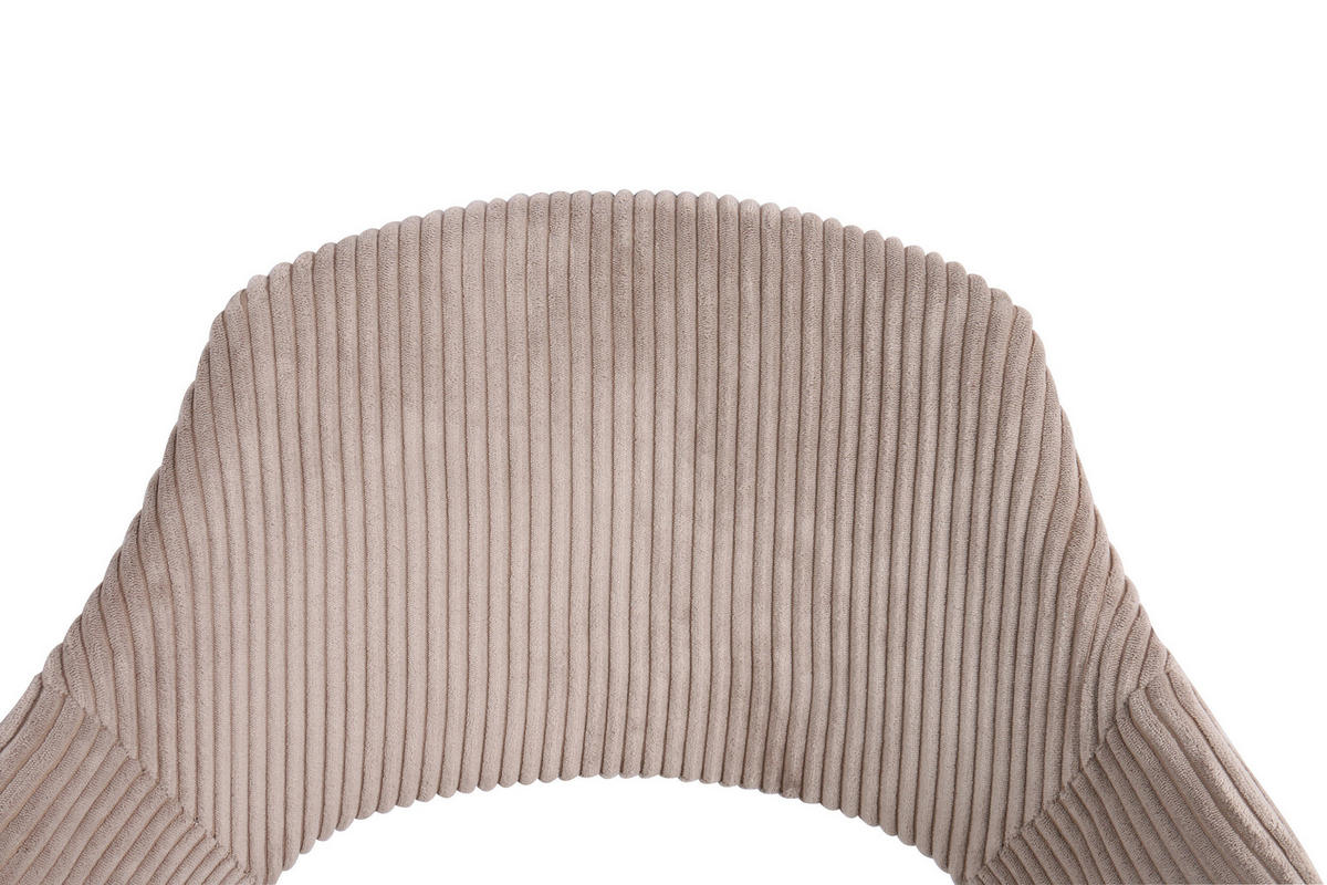 ARMLEHNSTUHL  in Cord matt  - Schwarz/Braun, MODERN, Holz/Kunststoff (58/81/61cm) - MID.YOU
