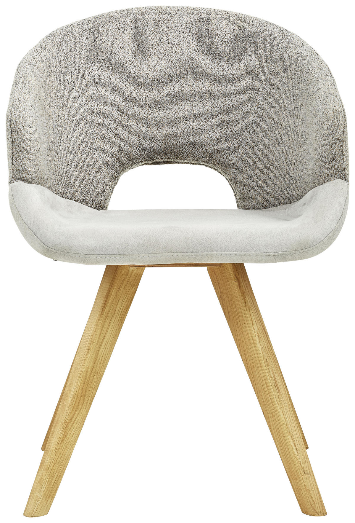 ARMLEHNSTUHL  in Webstoff, Flachgewebe  - Eichefarben/Creme, Design, Holz/Textil (58/83/59cm) - Linea Natura