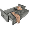 BOXSPRINGSOFA in Chenille Greige  - Greige/Schwarz, MODERN, Kunststoff/Textil (235/95/108cm) - Hom`in