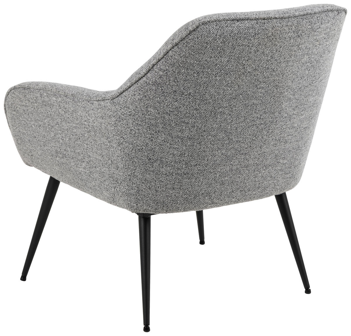 ARMLEHNSTUHL  in Webstoff  - Schwarz/Grau, Design, Textil/Metall (74/81/77,5cm)