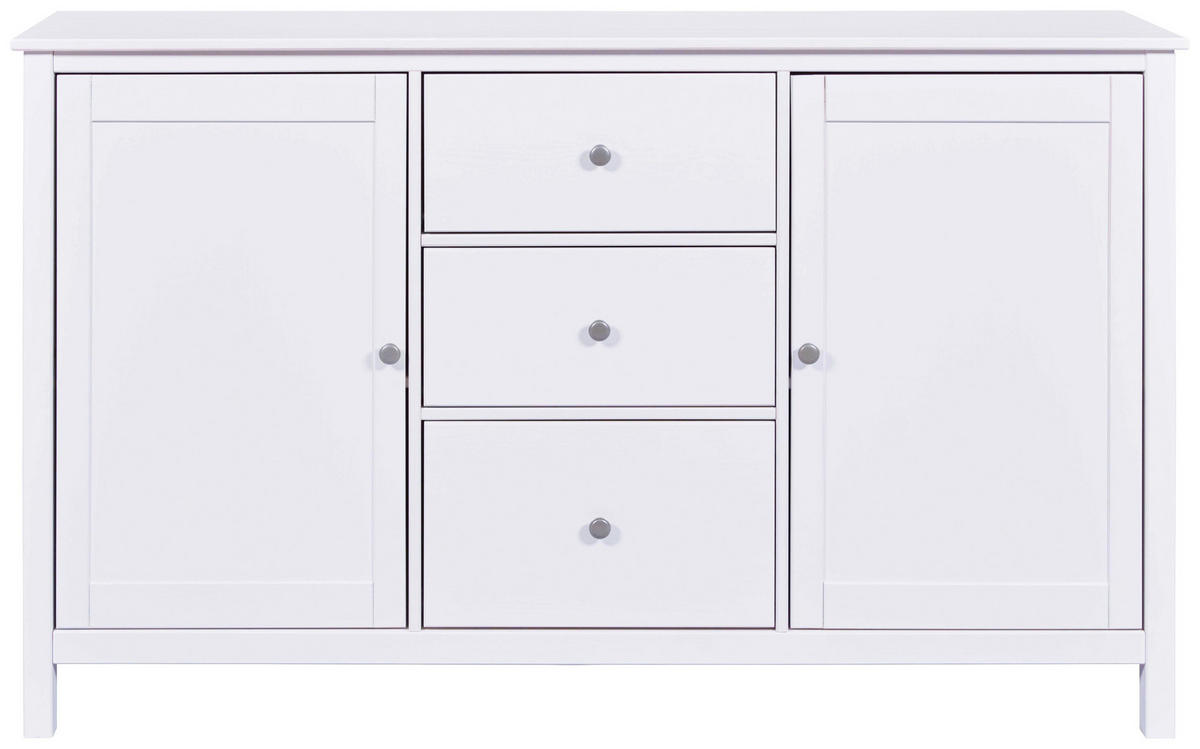 SIDEBOARD 160/96/39,5 cm  - Silberfarben/Weiß, Design, Holz/Metall (160/96/39,5cm) - Livetastic