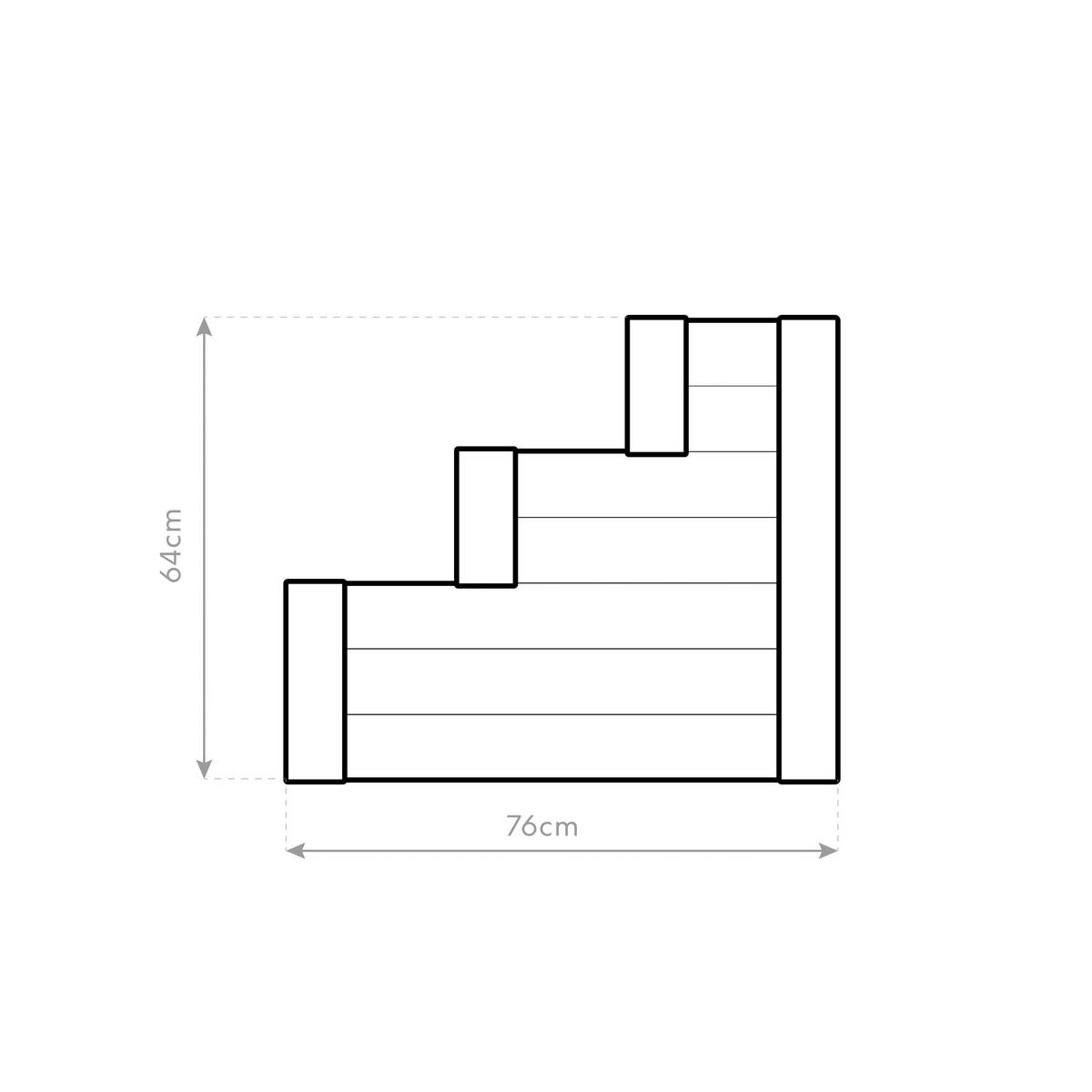 HOCHBEET  - Lärchefarben, Basics, Holz (76/64/120cm) - Ambia Garden