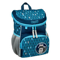 KINDERRUCKSACK Scooli Mini Me Ricki Racoon  - Blau/Grau, Basics, Textil (20/29/13cm)