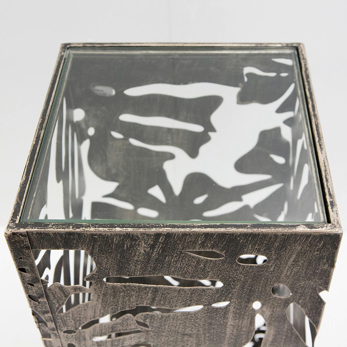 BLUMENSÄULE Metall, Glas  - Bronzefarben, Basics, Glas/Metall (27/100/27cm)