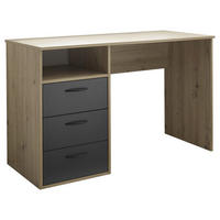 SCHREIBTISCH 120/54/75 cm  in Graphitfarben, Eiche Artisan  - Schwarz/Graphitfarben, KONVENTIONELL, Holzwerkstoff/Kunststoff (120/54/75cm) - Boxxx