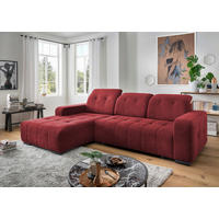 ECKSOFA Vicari Rot Chenille  - Rot/Schwarz, MODERN, Textil/Metall (292/185cm) - Livetastic
