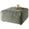 HOCKER in Textil Grün  - Schwarz/Grün, Design, Kunststoff/Textil (80/71/80cm) - Pure Home Lifestyle