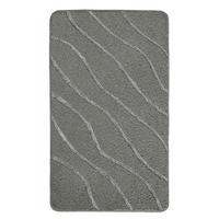 Covor De Baie   gri deschis, gri închis   - gri deschis/gri închis, Basics, plastic/textil (100/60/2cm)