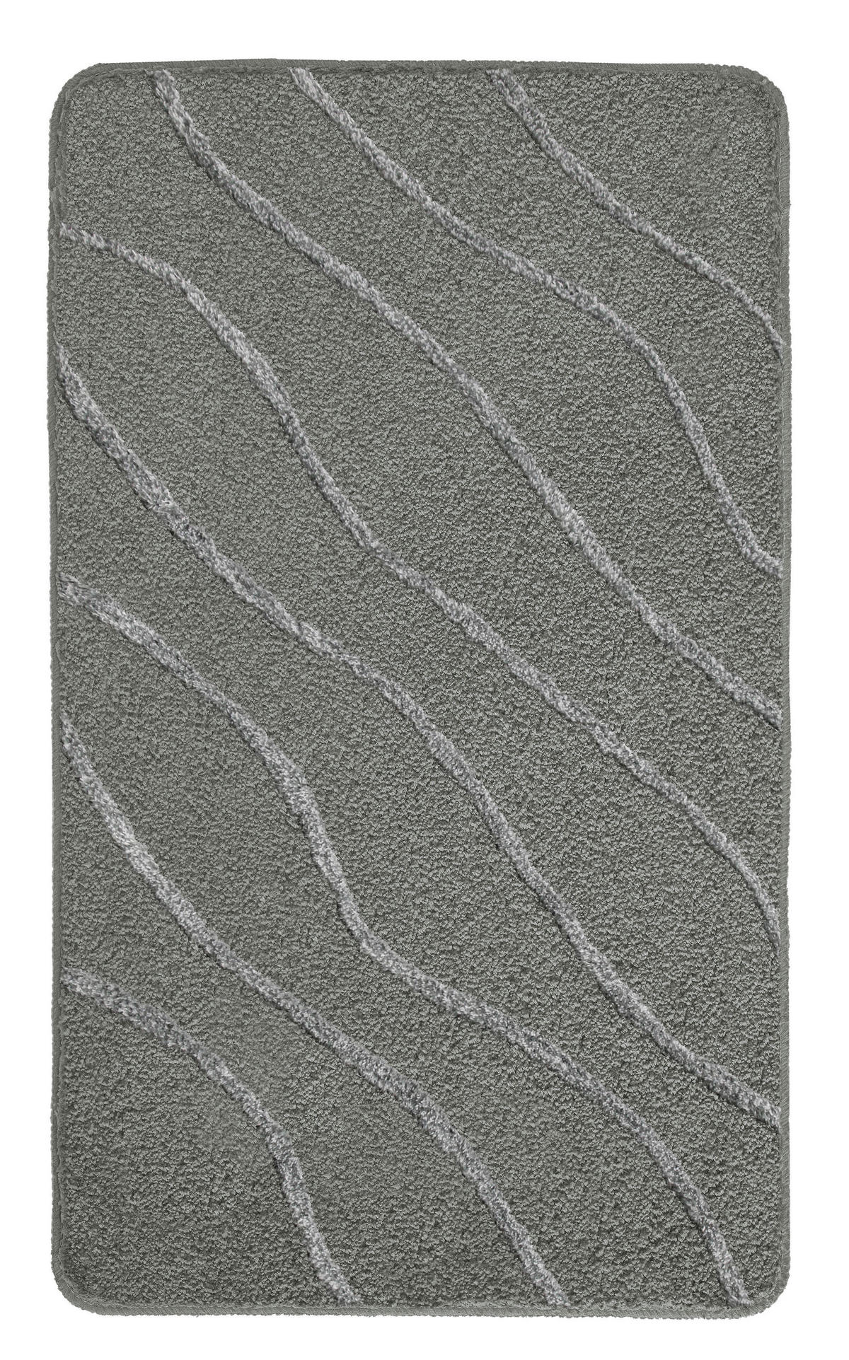 Covor De Baie   gri deschis, gri închis   - gri deschis/gri închis, Basics, plastic/textil (100/60/2cm)