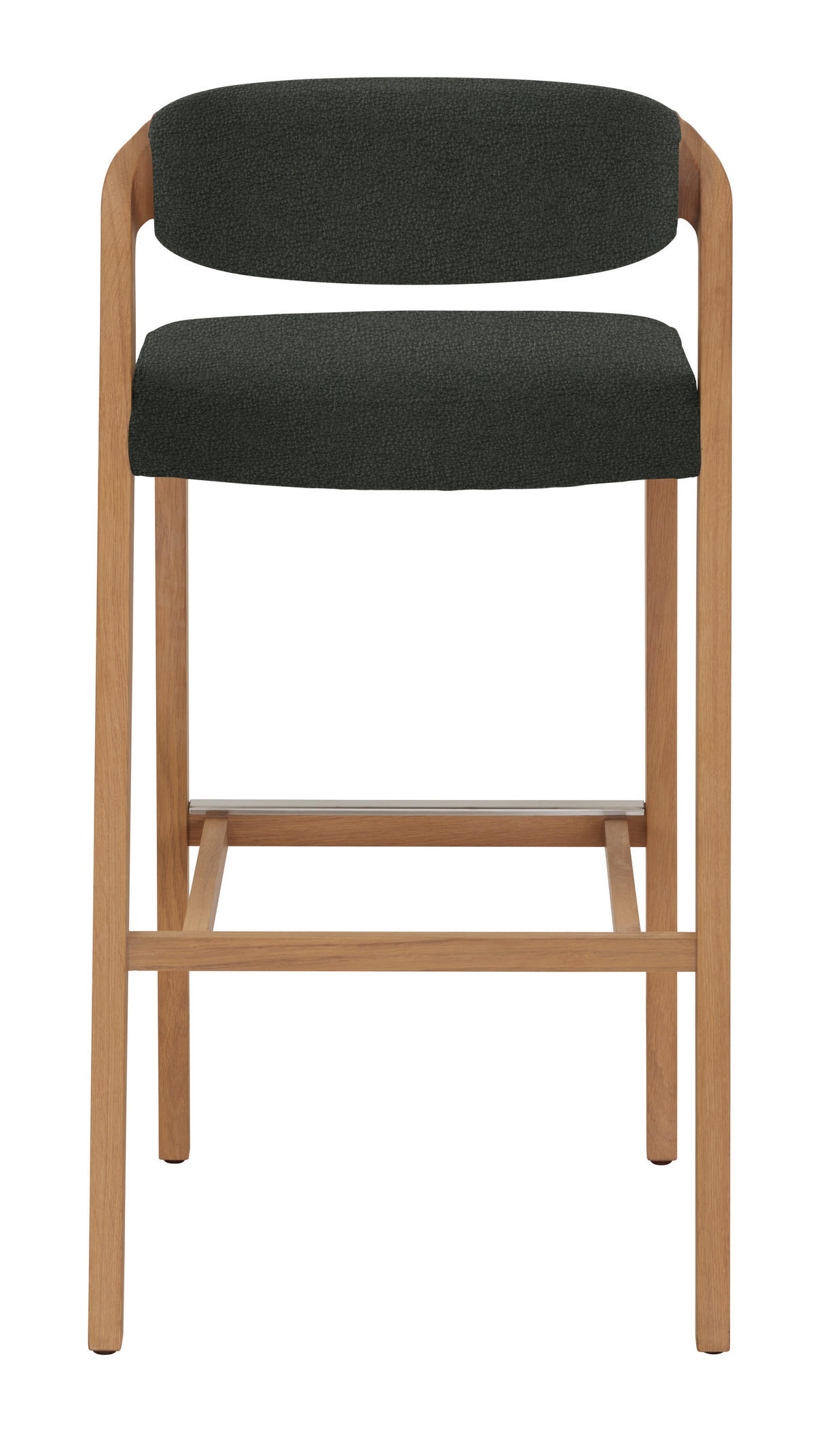 BARHOCKER Holz, Leder Olivgrün, Wildeiche  - Wildeiche/Olivgrün, Natur, Leder/Holz (52/103/52cm) - Voglauer