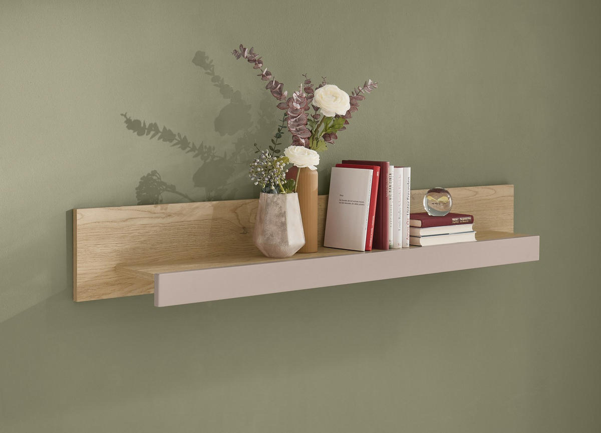 WANDBOARD Holzwerkstoff Eichefarben, Kaschmir  - Kaschmir/Eichefarben, Design, Holzwerkstoff (150/20/18cm) - Livetastic
