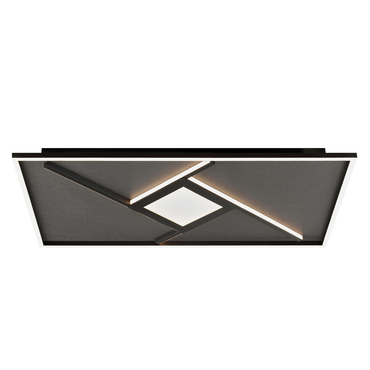 LED-DECKENLEUCHTE   - Schwarz, Design, Kunststoff/Textil (4,7/71/41cm) - Brilliant