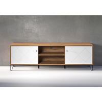 LOWBOARD TOUCH  183/56/40 cm  - Schwarz/Weiß, Design, Holzwerkstoff/Kunststoff (183/56/40cm) - MID.YOU