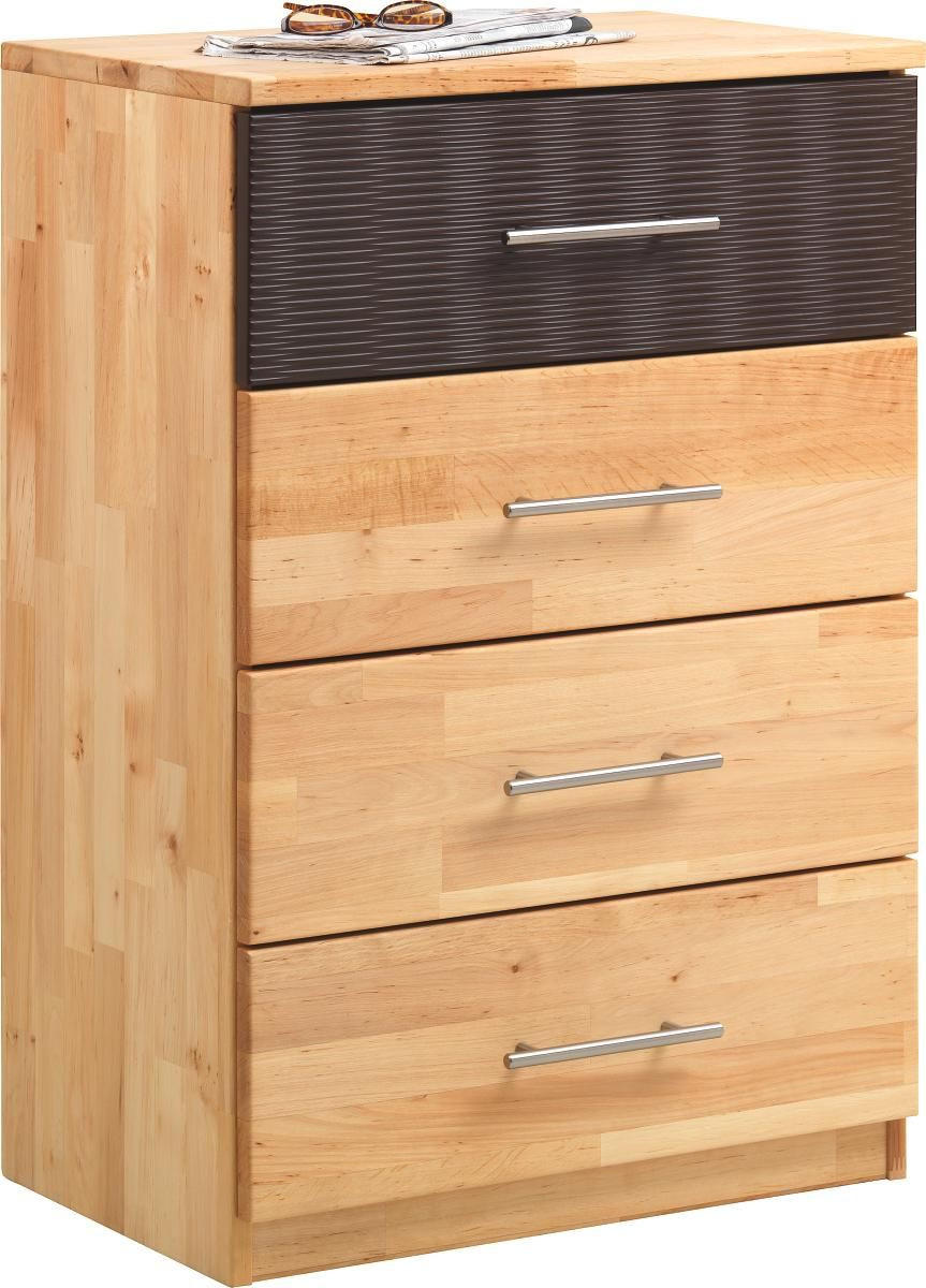 KOMMODE  in 60/90/41 cm  - Chromfarben/Erlefarben, Natur, Holz/Metall (60/90/41cm) - Linea Natura