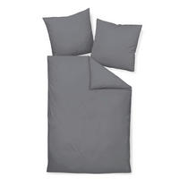 BETTWÄSCHE Giacomo Makosatin 155/220 cm  - Titanfarben, Basics, Textil (155/220cm) - Janine