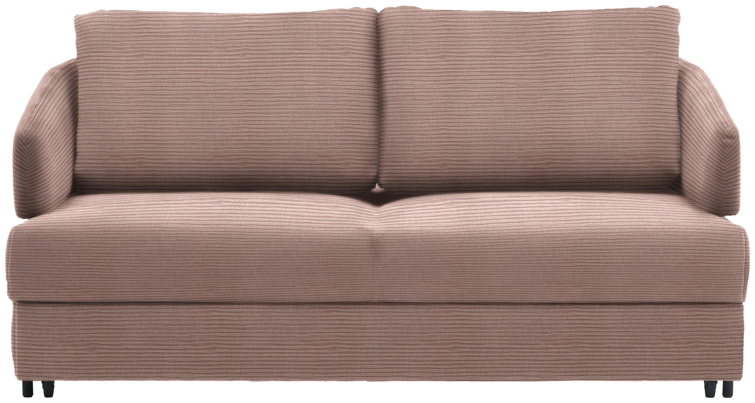 SCHLAFSOFA in Textil Altrosa  - Schwarz/Altrosa, Design, Textil/Metall (172/76-89/112-120cm) - Bali