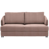 SCHLAFSOFA in Textil Altrosa  - Schwarz/Altrosa, Design, Textil/Metall (172/76-89/112-120cm) - Bali