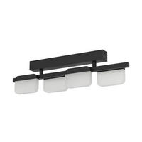 DECKENLEUCHTE Ervidal 62,5/6/16 cm   - Schwarz, Design, Kunststoff/Metall (62,5/6/16cm) - Eglo