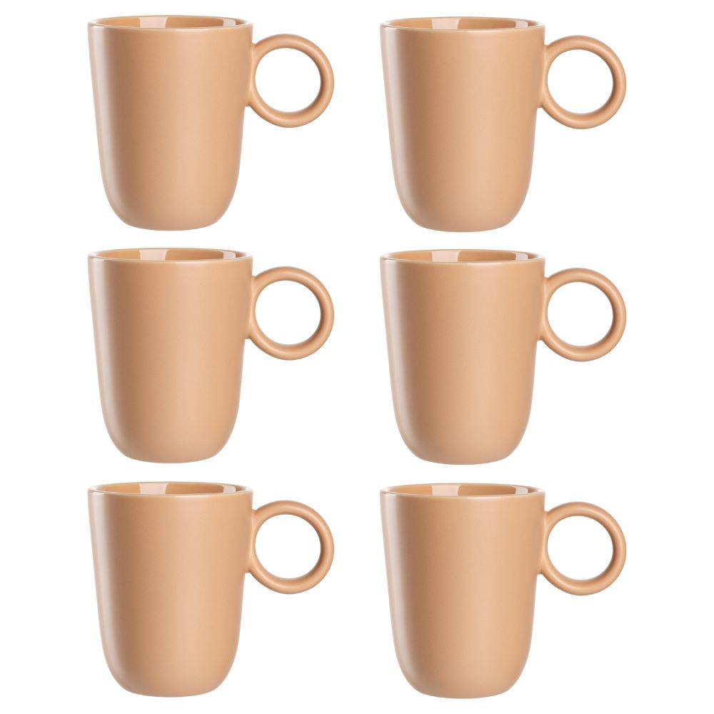 TASSE ROMA   400,00 ml  - Aprikose, KONVENTIONELL, Keramik (13,30/11,00/8,80cm) - Leonardo