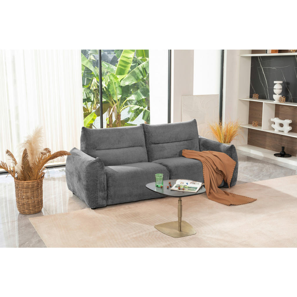 Thumbnail - Mid.you 2-Sitzer-Sofa, Anthrazit, Textil, 216x89x92 cm, Wohnzimmer, Sofas & Couches, Sofas, 2-Sitzer Sofas