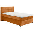BOXSPRINGBETT 180/200 cm  in Orange  - Schwarz/Orange, Design, Holzwerkstoff/Kunststoff (180/200cm) - Xora