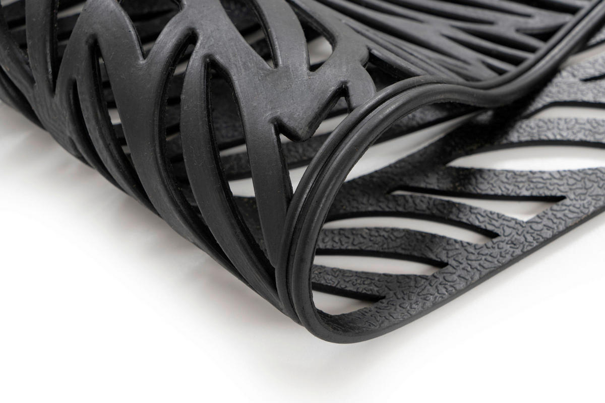 FUßMATTE 45/75 cm  - Schwarz, Basics, Kunststoff (45/75cm) - Kayoom