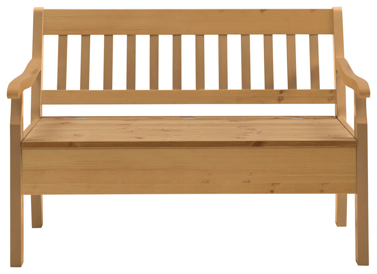 SITZBANK 130/93/58 cm Laugenfarbig Kiefer massiv  - Laugenfarbig, ROMANTIK / LANDHAUS, Holz (130/93/58cm) - Boxxx