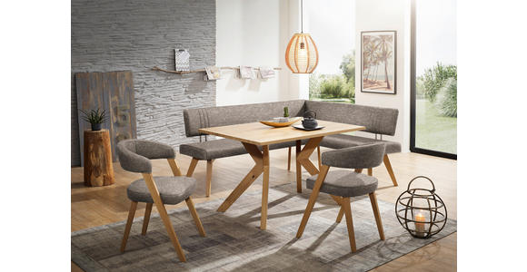 ECKBANK 180/170 cm in Hellbraun, Wildeiche - Hellbraun/Wildeiche, Design, Holz/Textil (180/170cm) - Venda