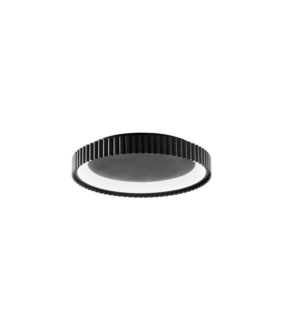 LED-DECKENLEUCHTE Luce Ambiente e Design 39/6,5 cm   - Weiß Hochglanz/Schwarz, Design, Kunststoff/Metall (39/6,5cm)