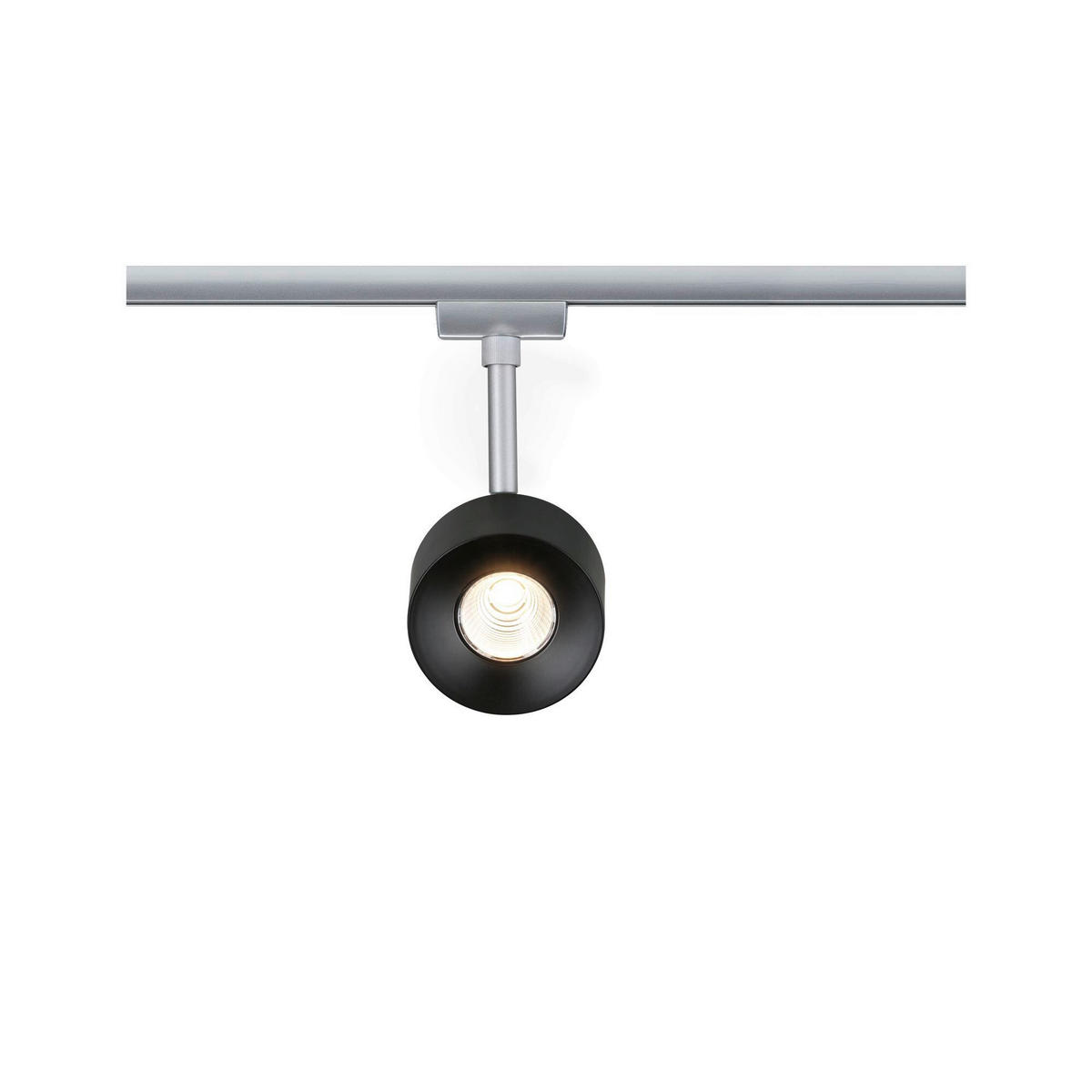 SCHIENENSYSTEM-STRAHLER   - Chromfarben/Schwarz, Basics, Kunststoff/Metall (19,7cm) - Paulmann