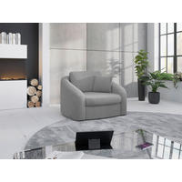 SESSEL in Mikrofaser Grau  - Schwarz/Grau, MODERN, Kunststoff/Textil (116/88/104cm) - Sit & More