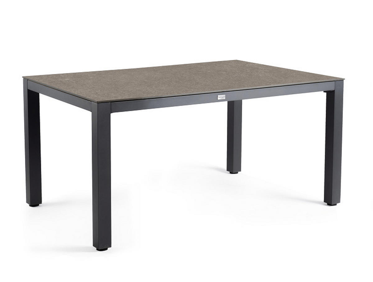 GARTENTISCH 160/90/75 cm Metall, Kunststoff Anthrazit, Grau rechteckig  - Anthrazit/Grau, Basics, Kunststoff/Metall (160/90/75cm) - Tierra Outdoor