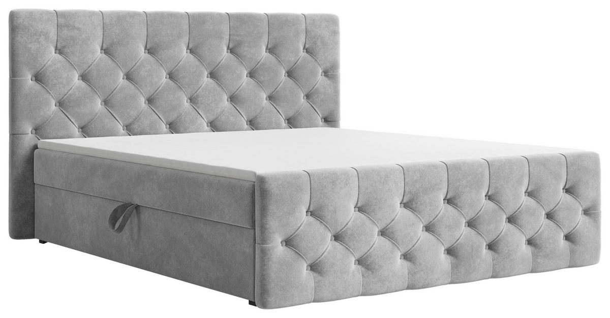 BOXBETT 140/200 cm  in Grau  - Schwarz/Grau, MODERN, Holz/Kunststoff (140/200cm) - MID.YOU