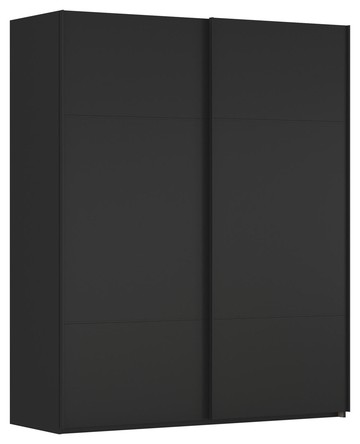 SCHWEBETÜRENSCHRANK in Schwarz  - Schwarz, Konventionell, Holzwerkstoff/Metall (162/223/68cm) - Novel