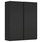 SCHWEBETÜRENSCHRANK 162/223/68 cm 2-türig Schwarz  - Schwarz, KONVENTIONELL, Holzwerkstoff/Metall (162/223/68cm) - Novel