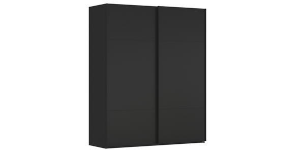 SCHWEBETÜRENSCHRANK 162/223/68 cm 2-türig Schwarz - Schwarz, KONVENTIONELL, Holzwerkstoff/Metall (162/223/68cm) - Novel