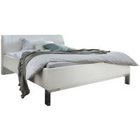 BETT 200/200 cm  in Weiß  - Chromfarben/Weiß, KONVENTIONELL, Textil/Metall (200/200cm) - Dieter Knoll