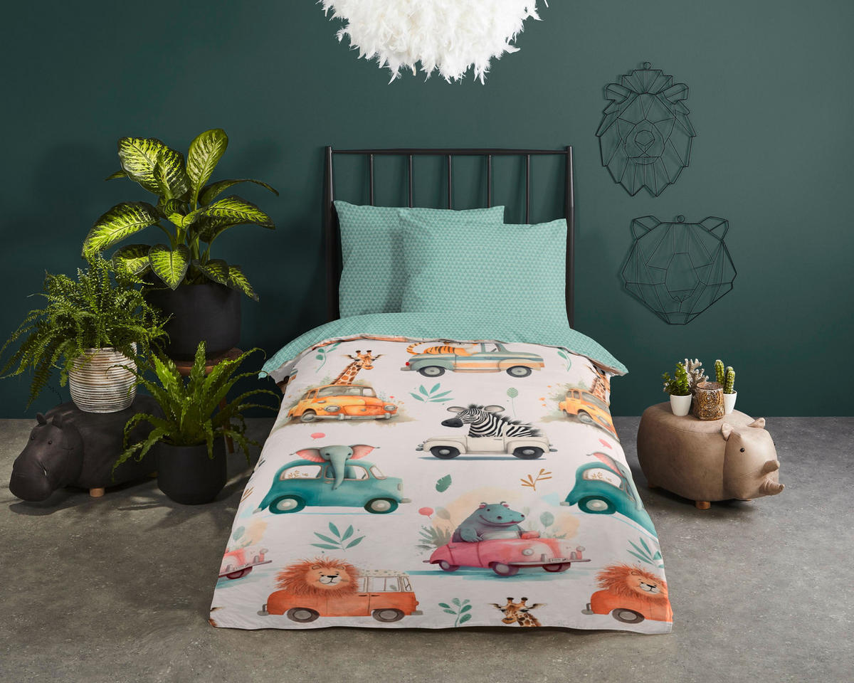 KINDERBETTWÄSCHE 140/200 cm  - Blau, Trend, Textil (140/200cm)