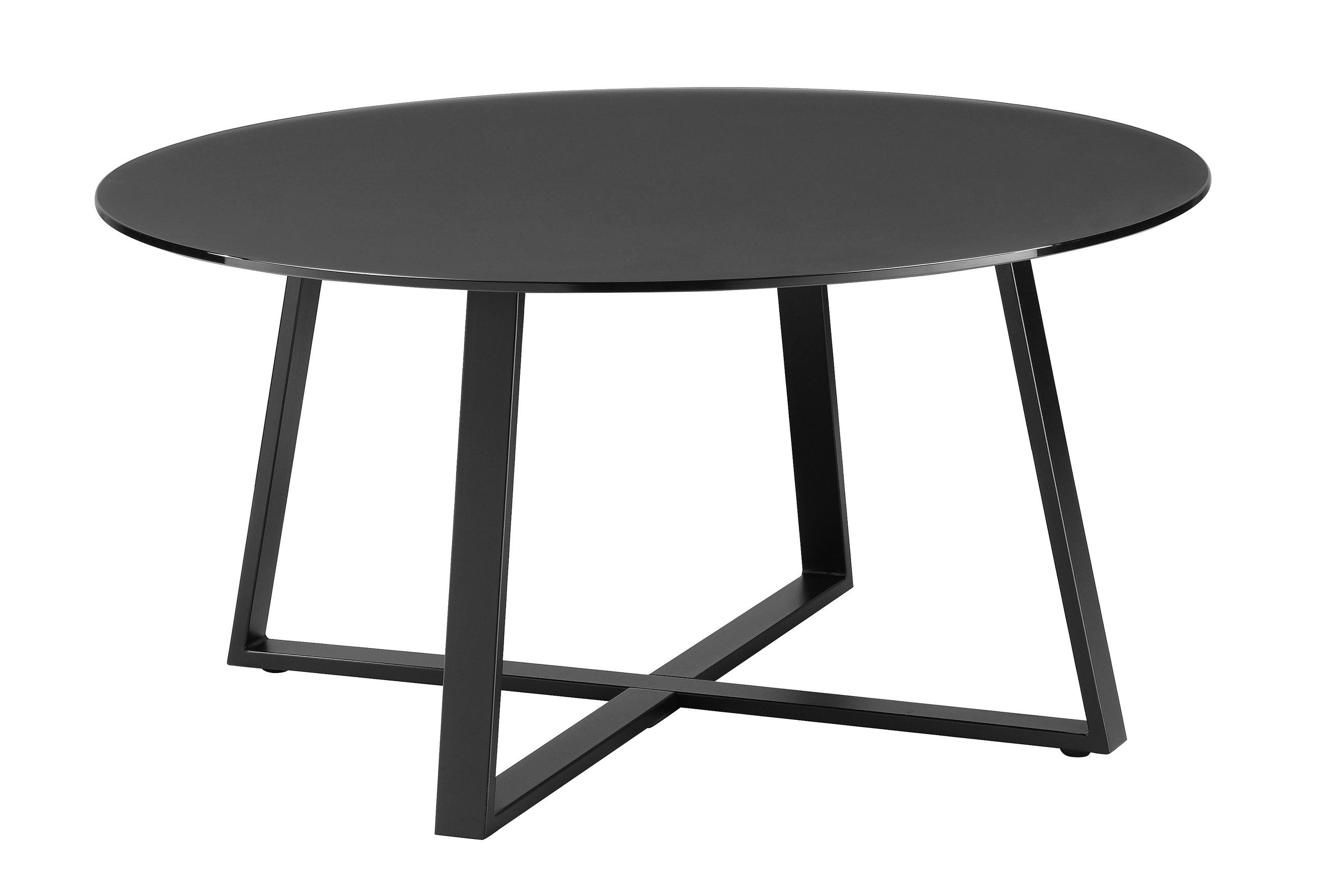 COUCHTISCH 80/80/40 cm rund Grau, Schwarz  - Schwarz/Grau, Design, Keramik/Metall (80/80/40cm) - Carryhome