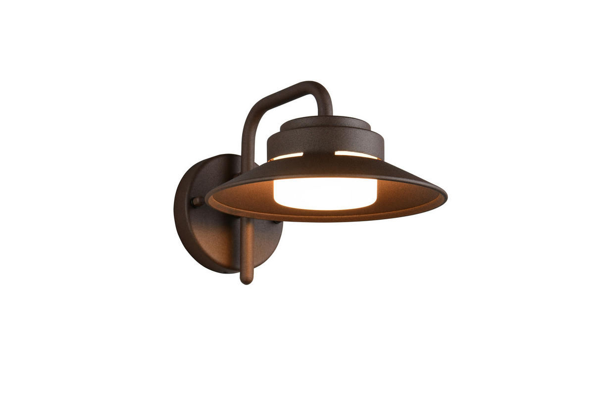 AUSSENWANDLEUCHTE Atrato 26/16,5 cm  - Rostfarben/Weiß, KONVENTIONELL, Kunststoff/Metall (26/16,5cm) - Trio Leuchten
