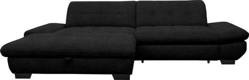 ECKSOFA in Mikrofaser Anthrazit  - Anthrazit/Schwarz, Design, Textil/Metall (198/290cm) - Xora