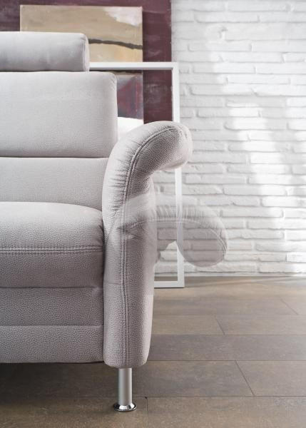 WOHNLANDSCHAFT Grau - Alufarben/Grau, KONVENTIONELL, Textil/Metall (244/334/165cm) - Beldomo System
