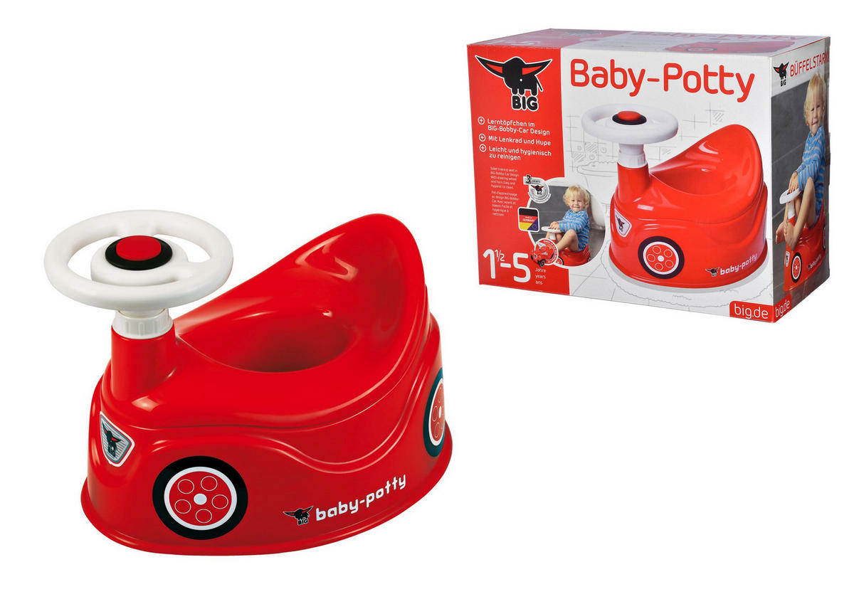 TÖPFCHEN BIG Baby Potty  - Rot, Basics, Kunststoff (43/31/28cm) - BIG